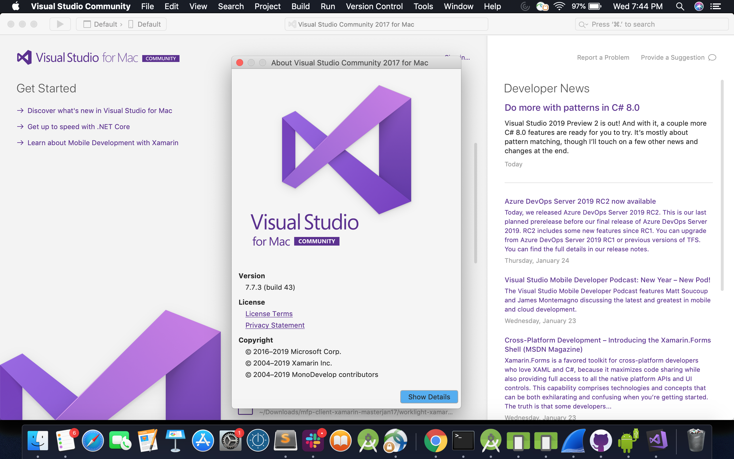 visual studio for mac bug report