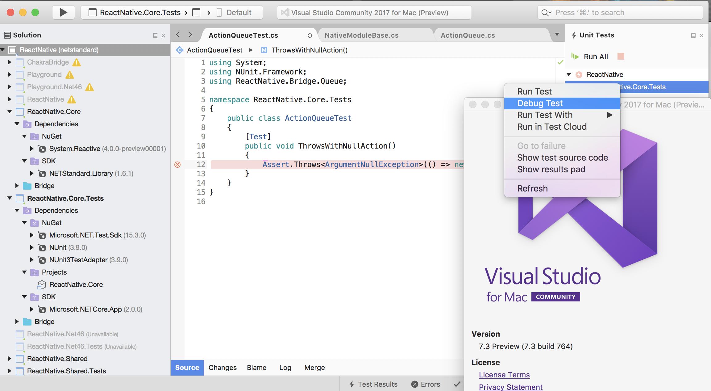 visual studio for mac bug report